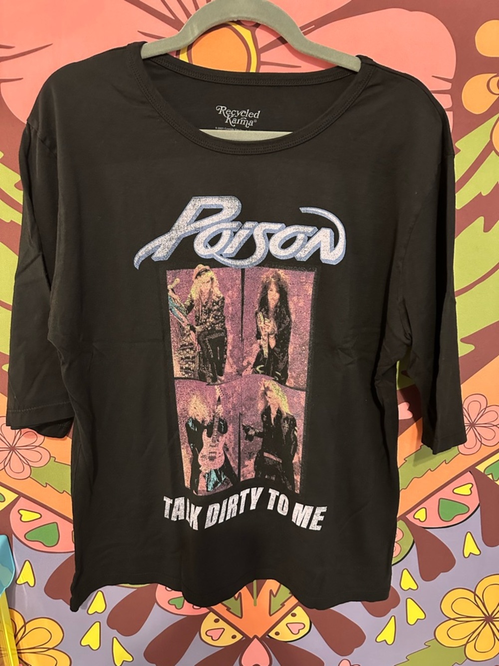Recycled Karma Poison Talk Dirty To Me Tee NWOT
